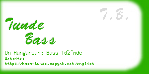 tunde bass business card